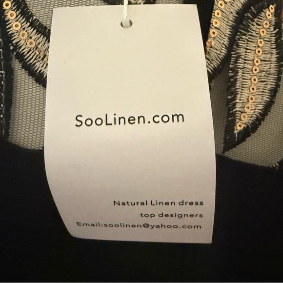 Black and Cream Asymmetrical Embellished Cocktail Dress - Picture 8 of 8